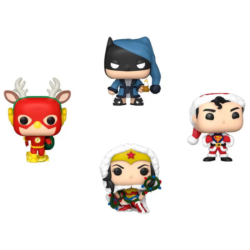 DC Comics Holiday 2022 Džepni POP! Vinilne Figure 4-Pack Tree Holiday Kutija 4 cm fotografija proizvoda