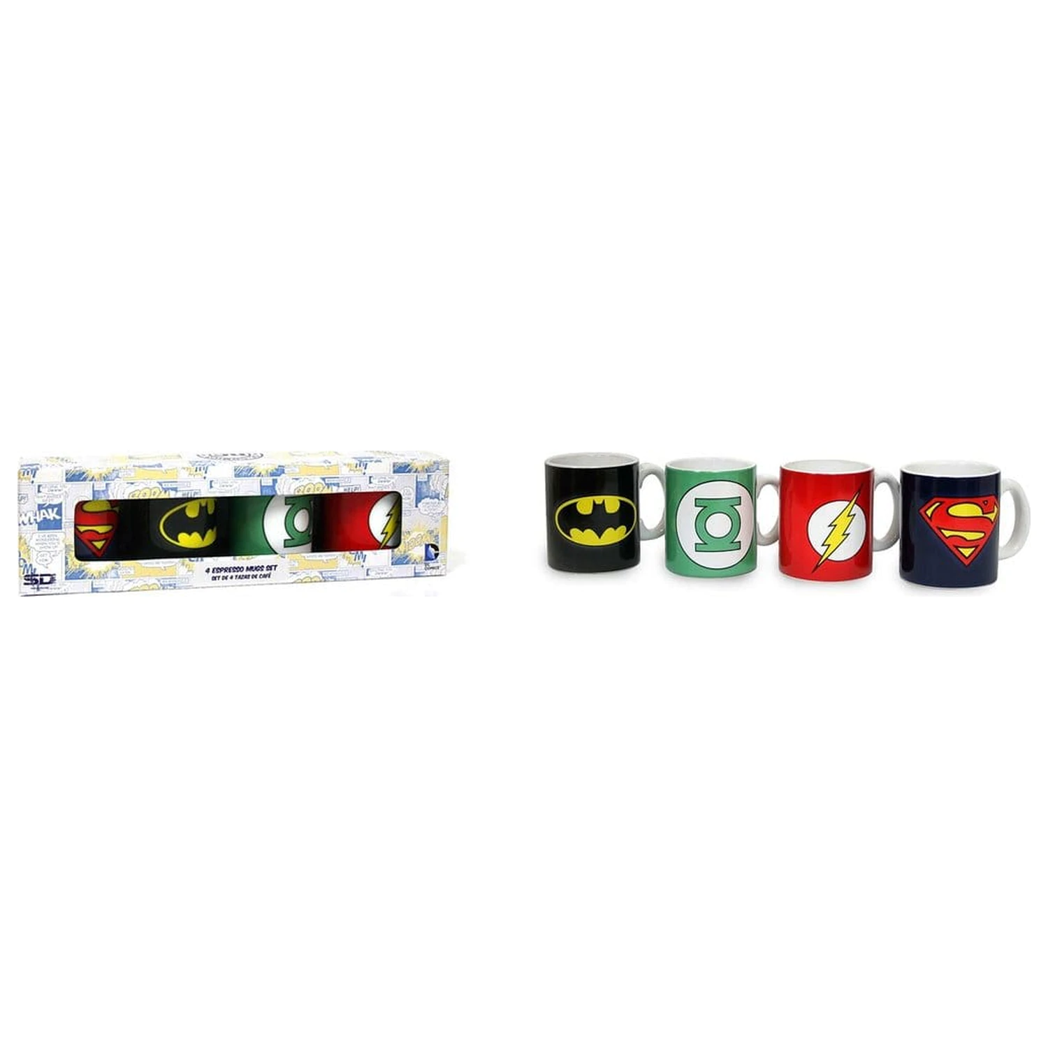 DC Comics Keramičke Mini Šalice za kavu s logotipima 8 cm Set fotografija proizvoda