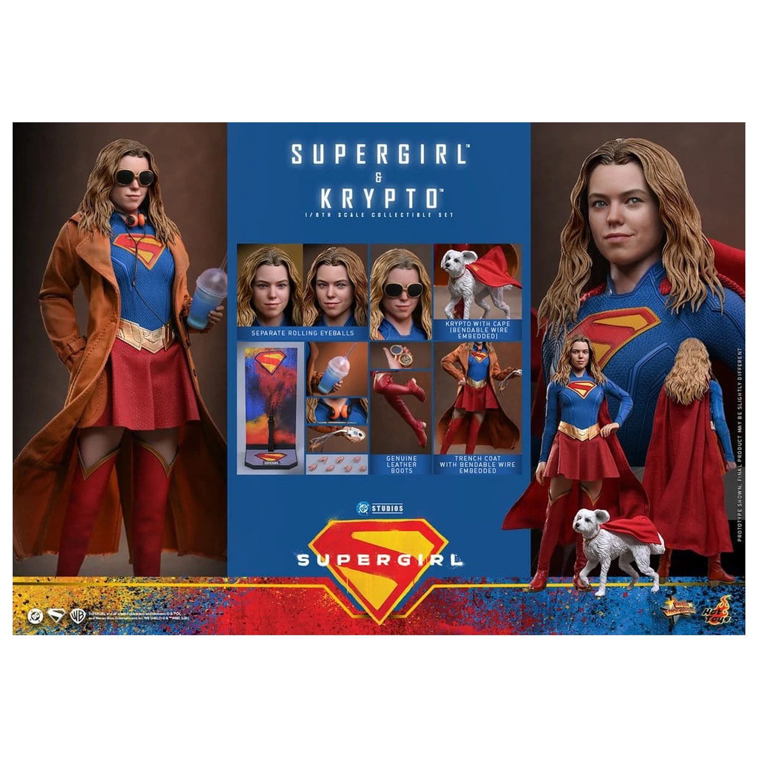 DC Comics Movie Masterpiece set akcijskih figura Supergirl & Krypto 28 cm fotografija proizvoda