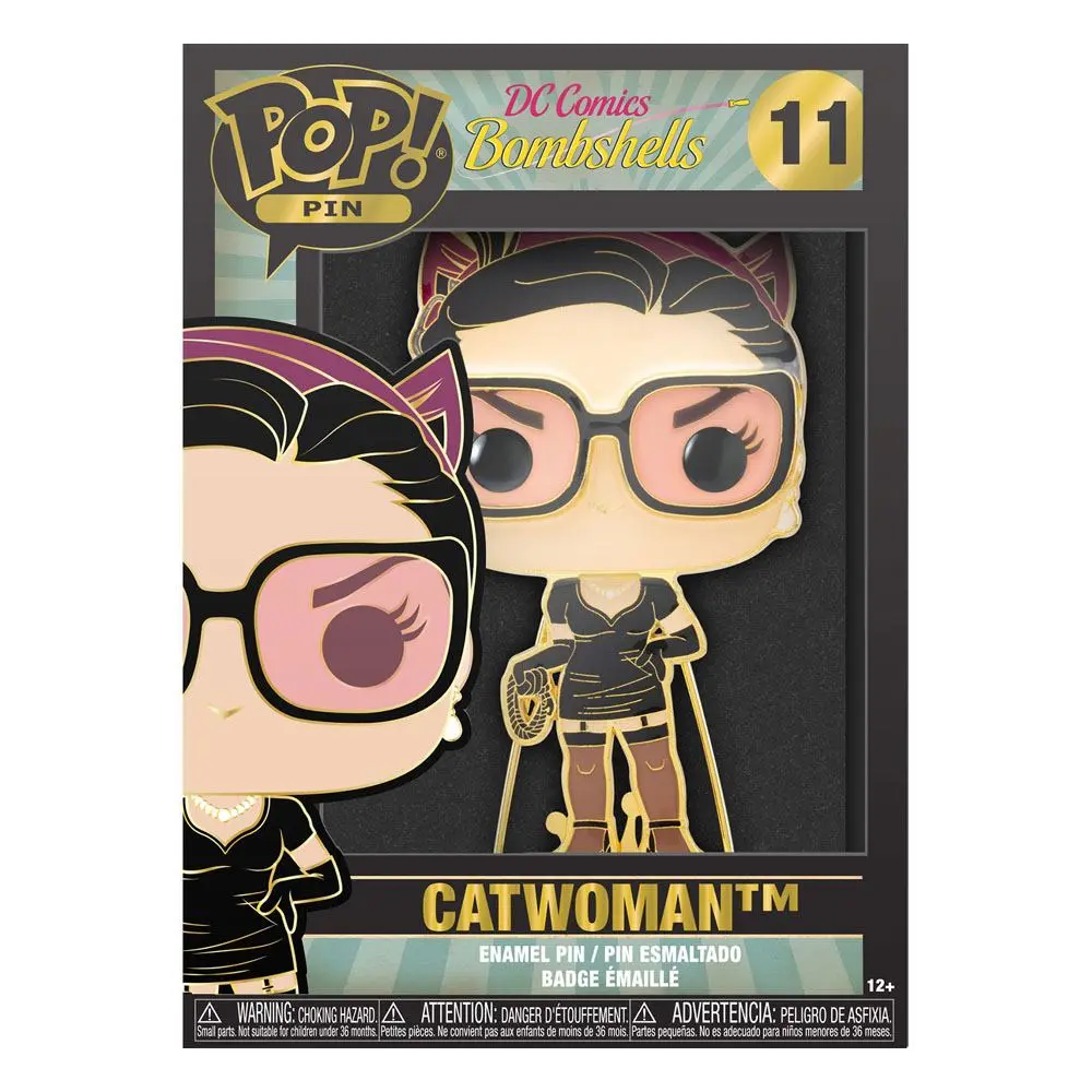 DC Comics POP! Emajlirani bedž Catwoman 10 cm fotografija proizvoda