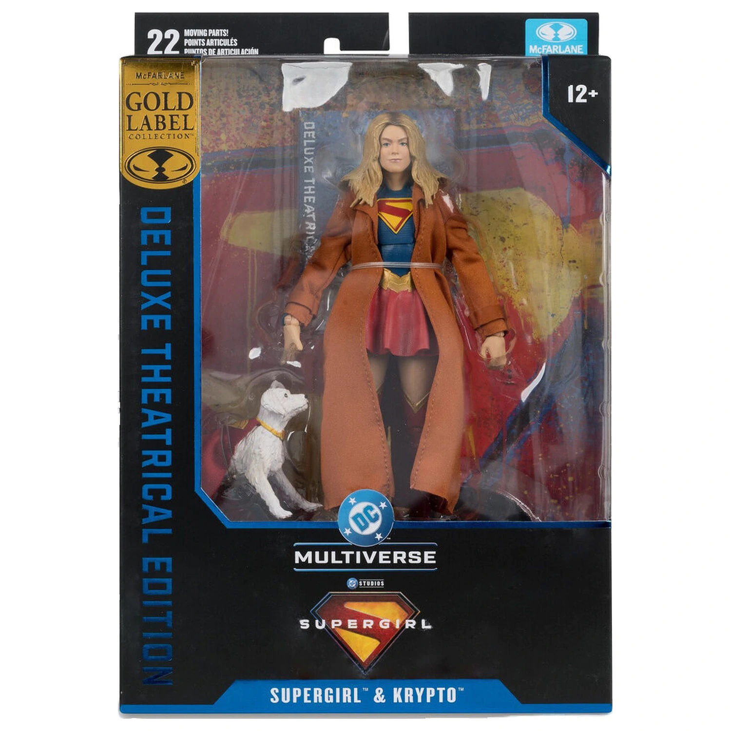DC Comics Supergirl Deluxe Theatrical Edition Gold Label Collection Supergirl i pas Kripto figure 18cm fotografija proizvoda