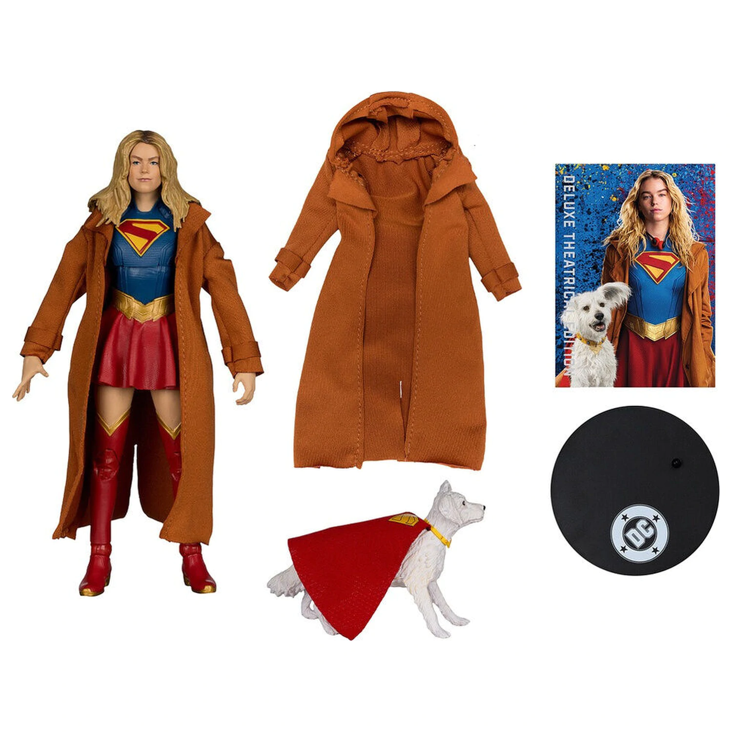 DC Comics Supergirl Deluxe Theatrical Edition Gold Label Collection Supergirl i pas Kripto figure 18cm fotografija proizvoda