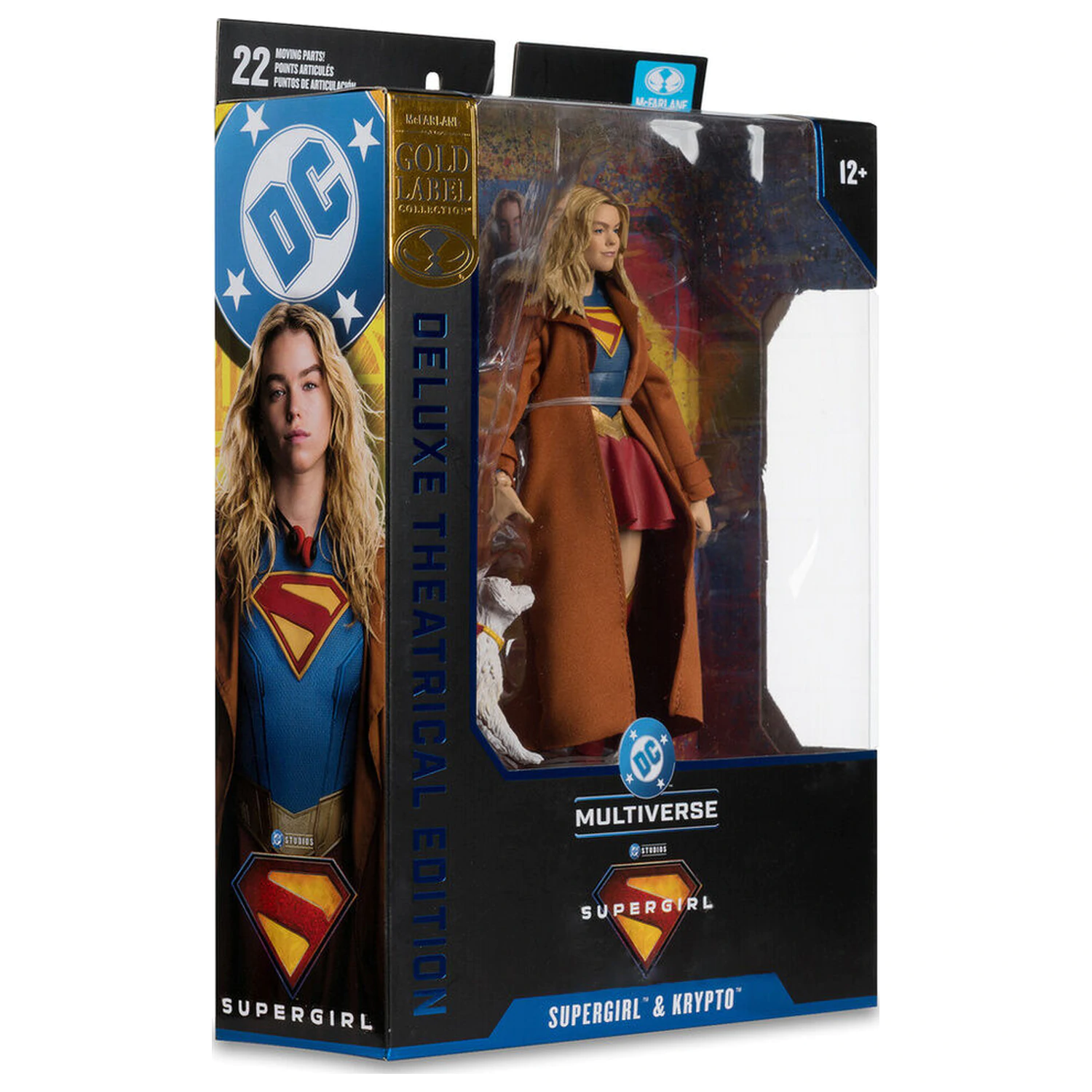 DC Comics Supergirl Deluxe Theatrical Edition Gold Label Collection Supergirl i pas Kripto figure 18cm fotografija proizvoda