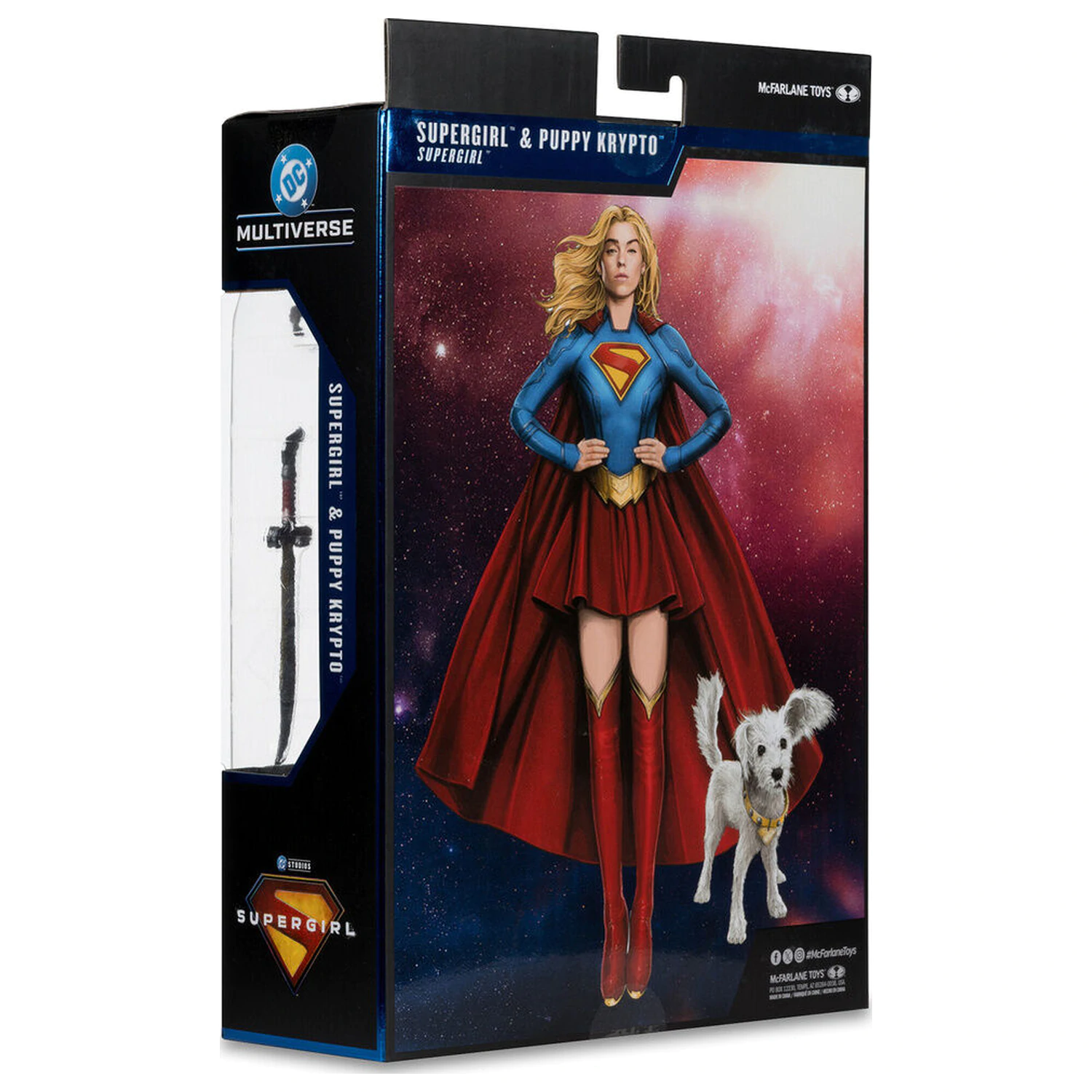 DC Comics Supergirl Deluxe Theatrical Edition Supergirl & Puppy Kripto figure 18 cm fotografija proizvoda