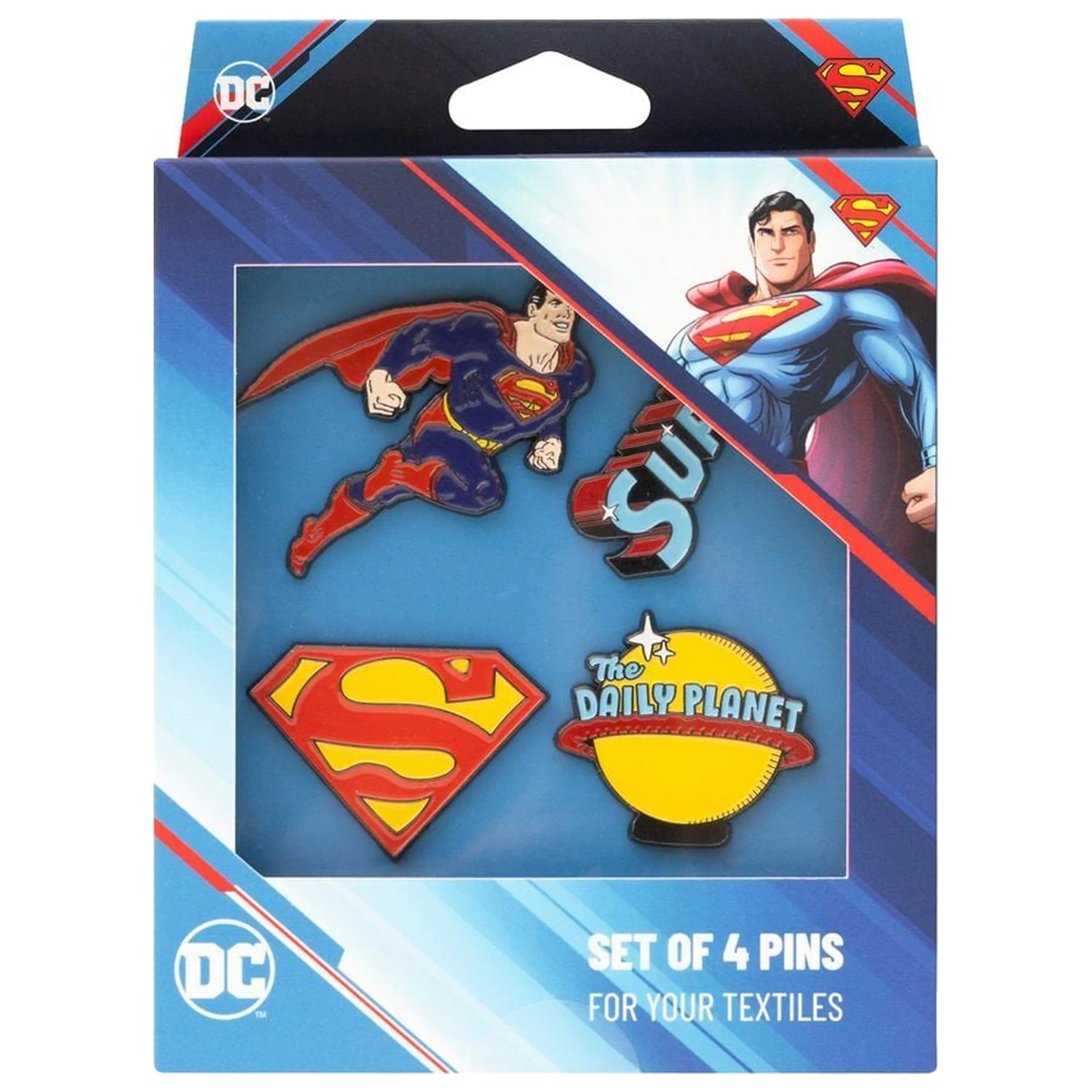 DC Comics Superman set od 4 bedža fotografija proizvoda