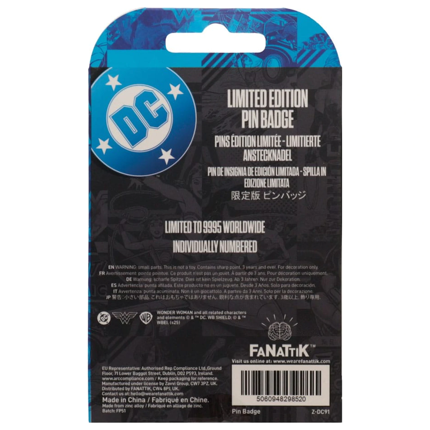 DC Comics Pin značka Wonder Woman Amazon Warrior Limited Edition fotografija proizvoda