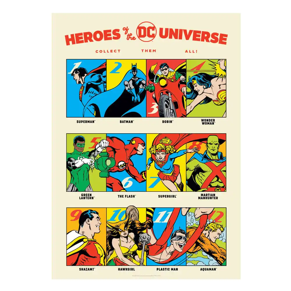 DC Comis Umjetnički Print 90. obljetnica Heroes Limited Edition 42 x 30 cm fotografija proizvoda