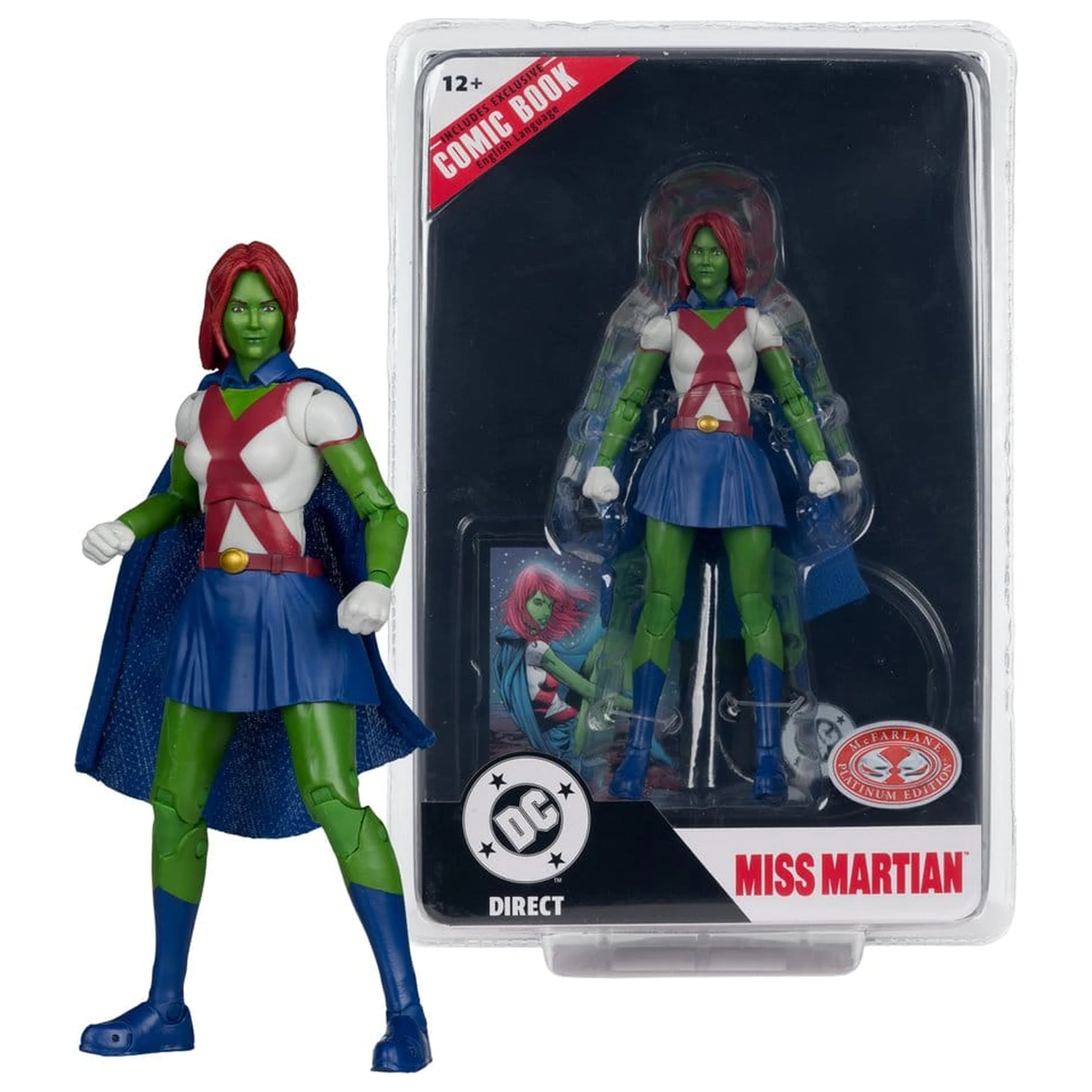DC Direct Page Punchers akcijska figura Miss Martian (Teen Titans #41) (Red Platinum Edition) 17 cm fotografija proizvoda