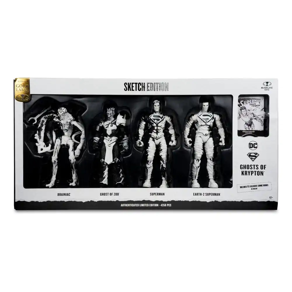 DC Direct Page Punchers akcijske figure i strip paket od 4 Superman Series (Sketch Edition) (Gold Label) 18 cm fotografija proizvoda