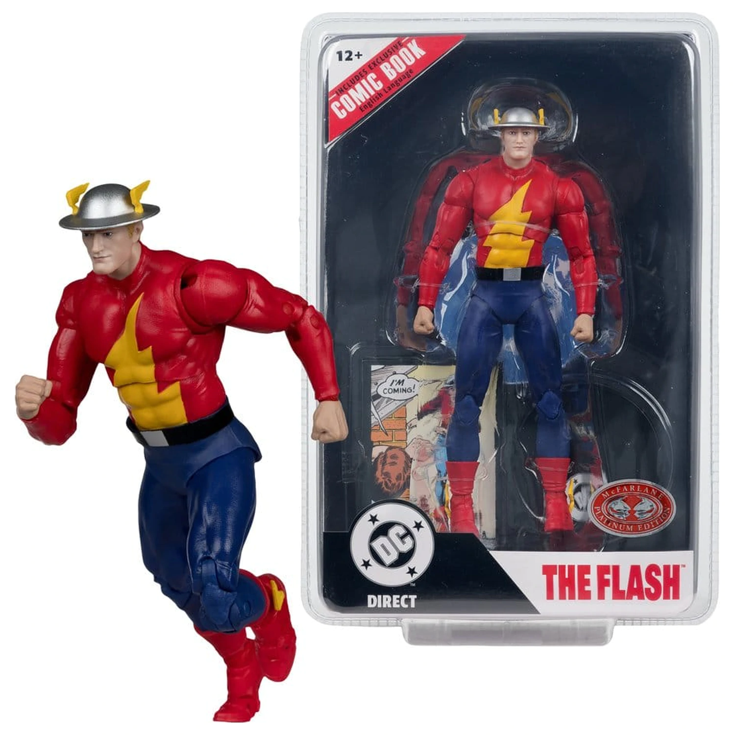 DC Direct Page Punchers akcijska figura The Flash Jay Garrick (The Flash #123) (Red Platinum Edition) 18 cm fotografija proizvoda