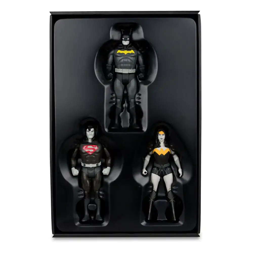 DC Direct Super Powers akcijske figure Batman, Superman & Wonder Woman Black & White Accent Edition Gold Label 13 cm fotografija proizvoda