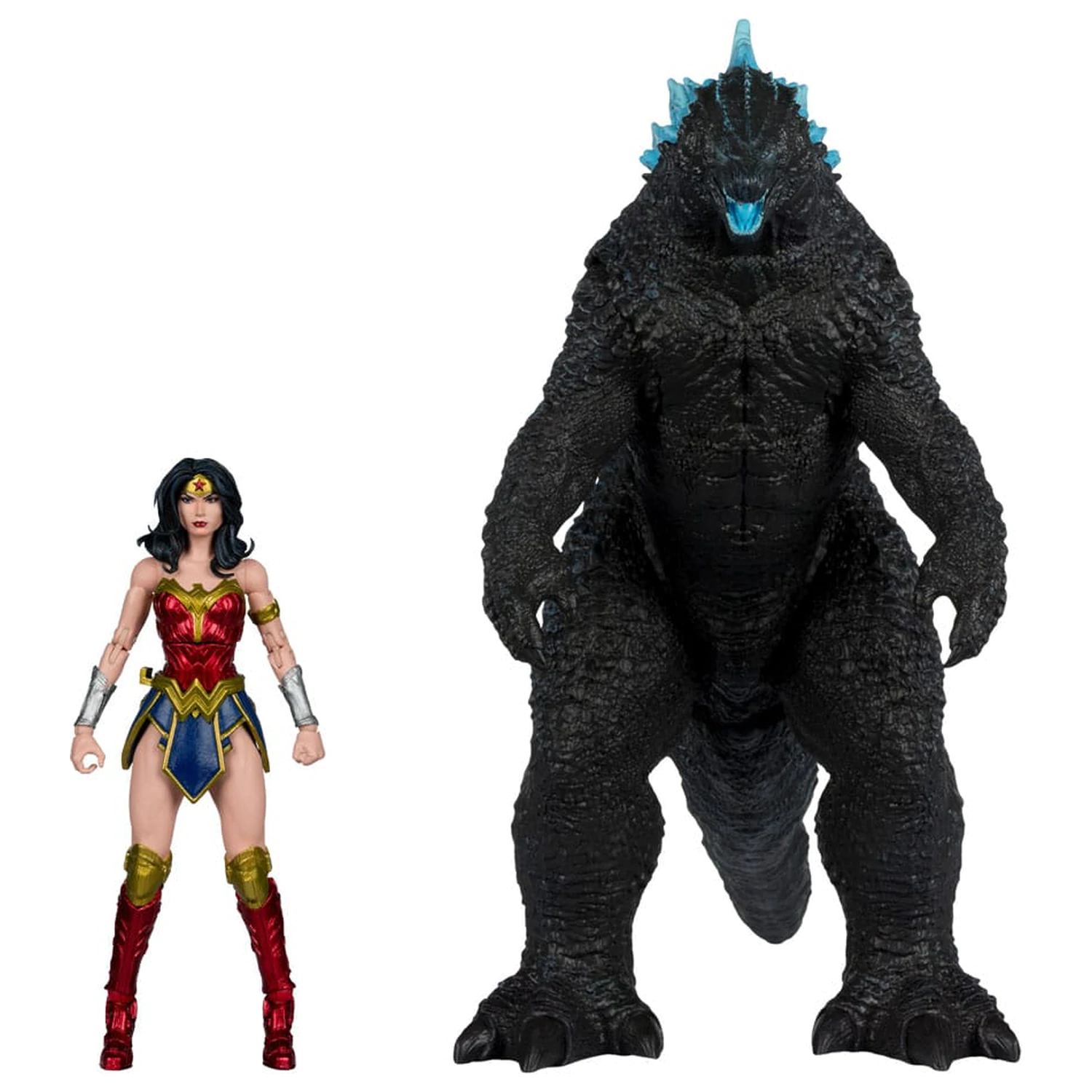 DC Justice League Monsterverse DC Multiverse akcijske figure pakiranje od 2 Wonder Woman Vs. Atomic Blast Godzilla 18 cm fotografija proizvoda