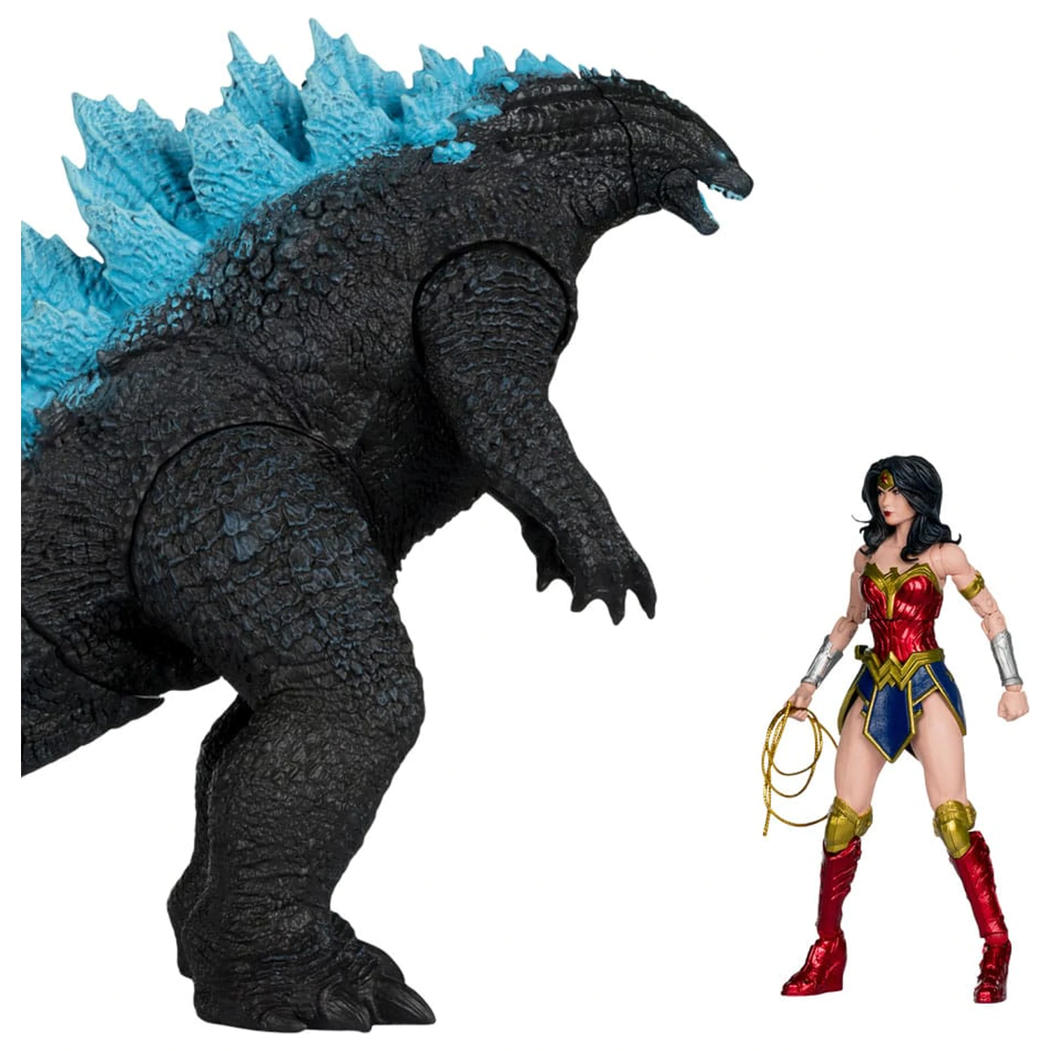 DC Justice League Monsterverse DC Multiverse akcijske figure pakiranje od 2 Wonder Woman Vs. Atomic Blast Godzilla 18 cm fotografija proizvoda