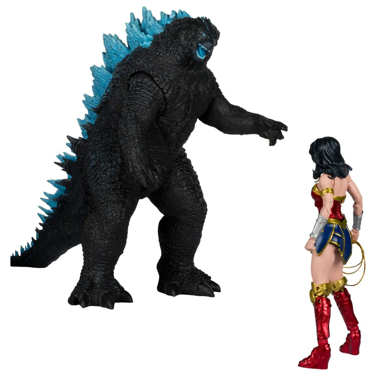 DC Justice League Monsterverse DC Multiverse akcijske figure pakiranje od 2 Wonder Woman Vs. Atomic Blast Godzilla 18 cm fotografija proizvoda