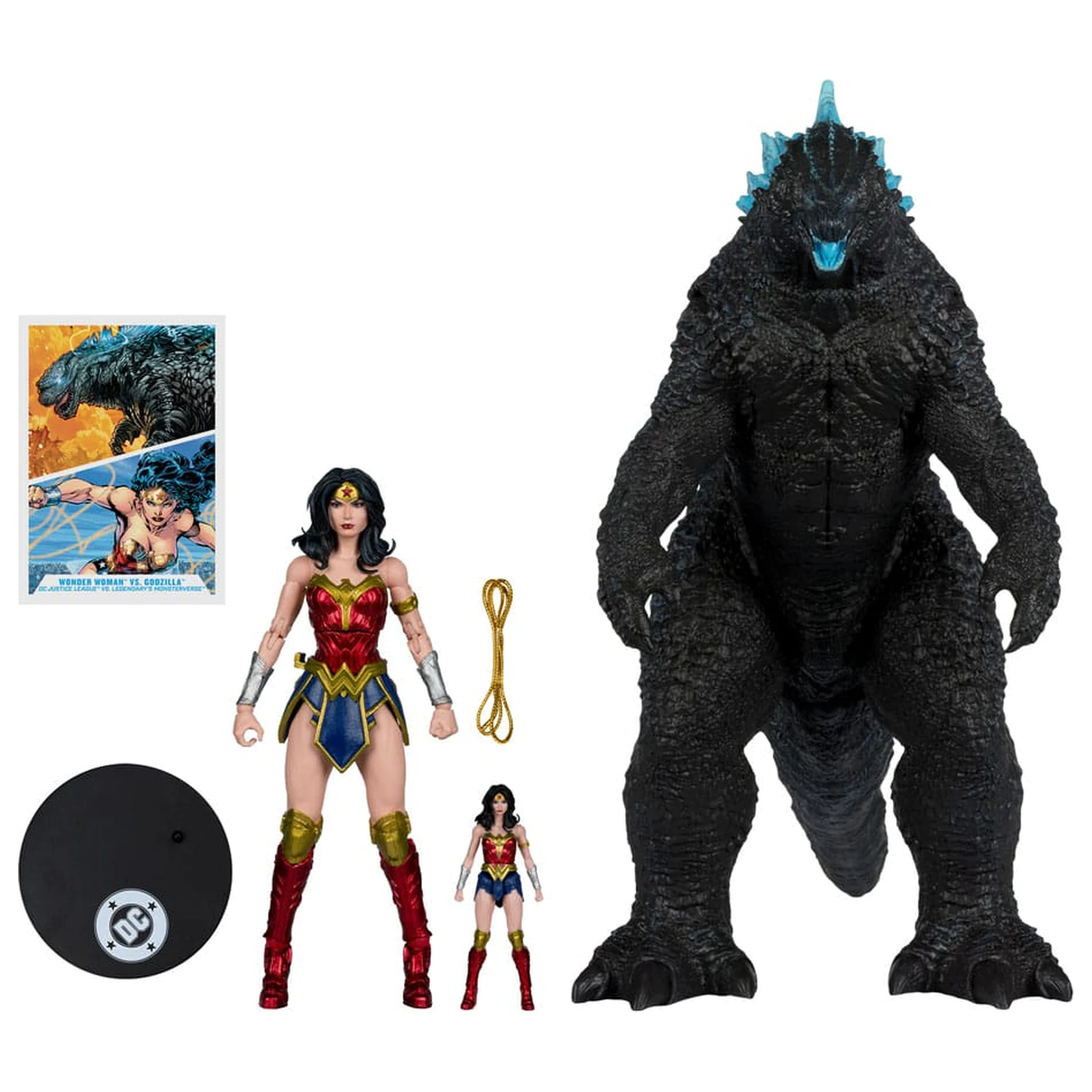 DC Justice League Monsterverse DC Multiverse akcijske figure pakiranje od 2 Wonder Woman Vs. Atomic Blast Godzilla 18 cm fotografija proizvoda