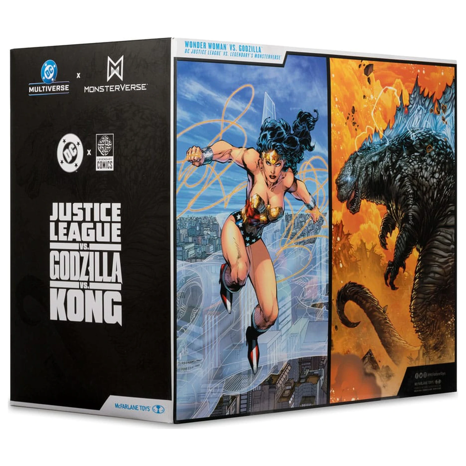 DC Justice League Monsterverse DC Multiverse akcijske figure pakiranje od 2 Wonder Woman Vs. Atomic Blast Godzilla 18 cm fotografija proizvoda