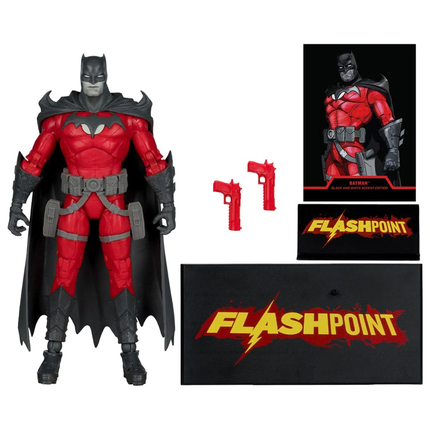 DC Multiverse Akcijska figura Batman (Flashpoint) (Black & White Accent Edition) (Gold Label) 18 cm fotografija proizvoda