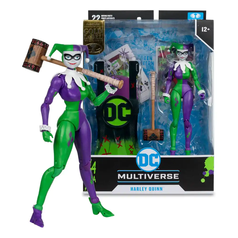 DC Multiverse akcijska figura Harley Quinn (DC Classic) Jokerized (Gold Label) 18 cm fotografija proizvoda