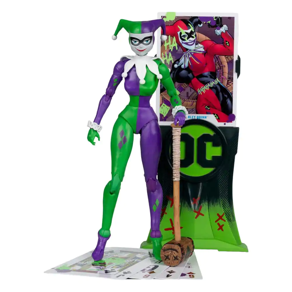 DC Multiverse akcijska figura Harley Quinn (DC Classic) Jokerized (Gold Label) 18 cm fotografija proizvoda