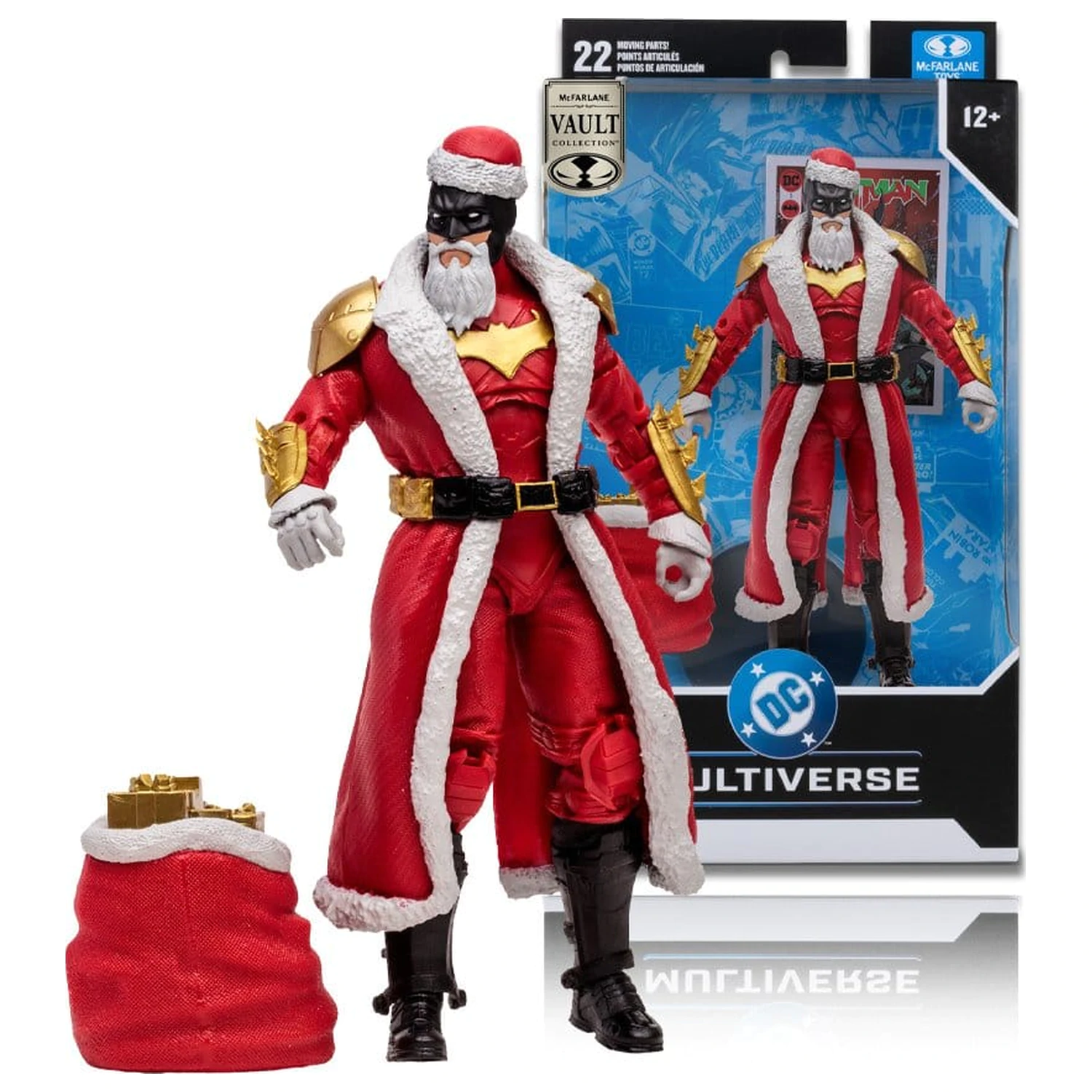 DC Multiverse McFarlane Vault Collection Akcijska figura Batman (Crveno odijelo Djeda Božićnjaka) 18 cm fotografija proizvoda