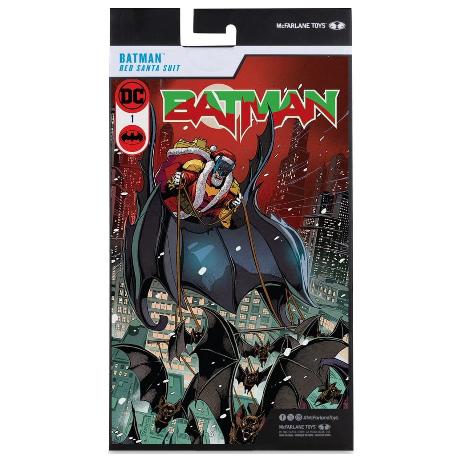 DC Multiverse McFarlane Vault Collection Akcijska figura Batman (Crveno odijelo Djeda Božićnjaka) 18 cm fotografija proizvoda