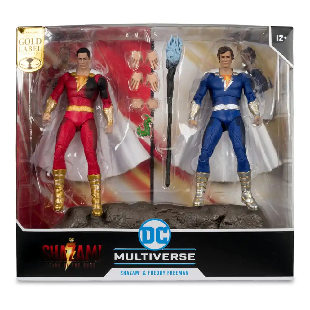 DC Multiverse akcijske figure, pakiranje od 2, Shazam (Battle Damage) & Freddie Freeman (Gold Label) 18 cm fotografija proizvoda