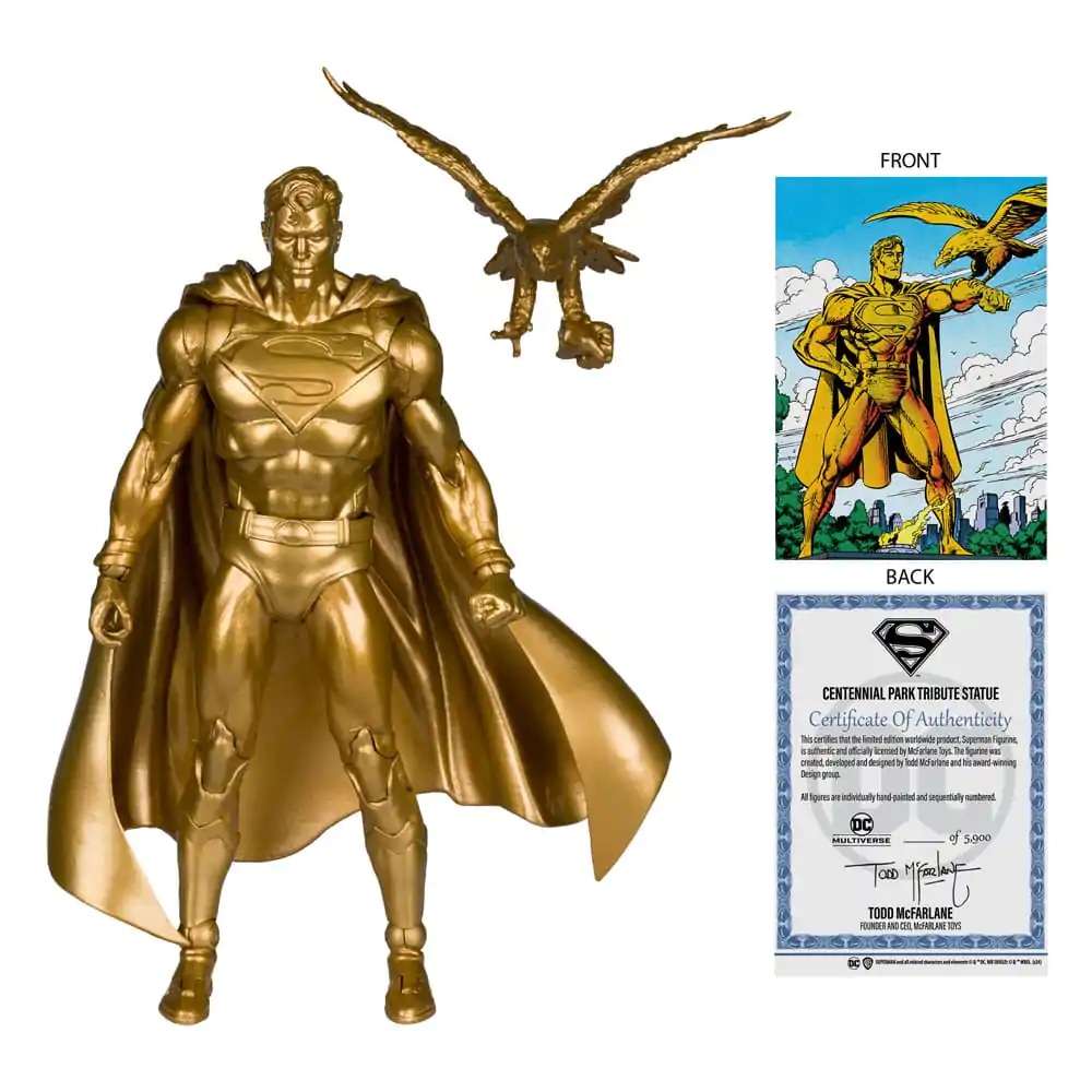 DC Multiverse akcijska figura Superman (kip posvećen stogodišnjem parku) Gold Label 18 cm fotografija proizvoda