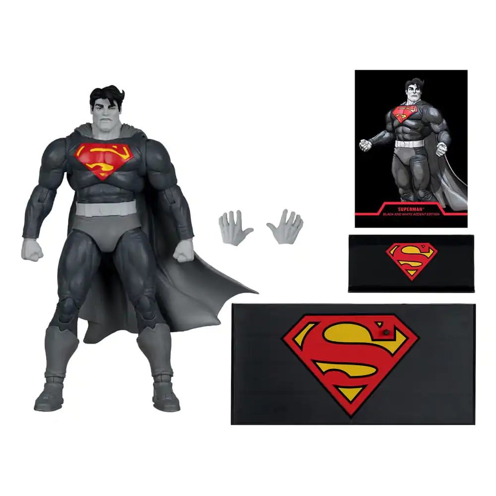 DC Multiverse Figura Supermana (The Dark Knight Returns) (Black & White Accent Edition) (Gold Label) 18 cm fotografija proizvoda
