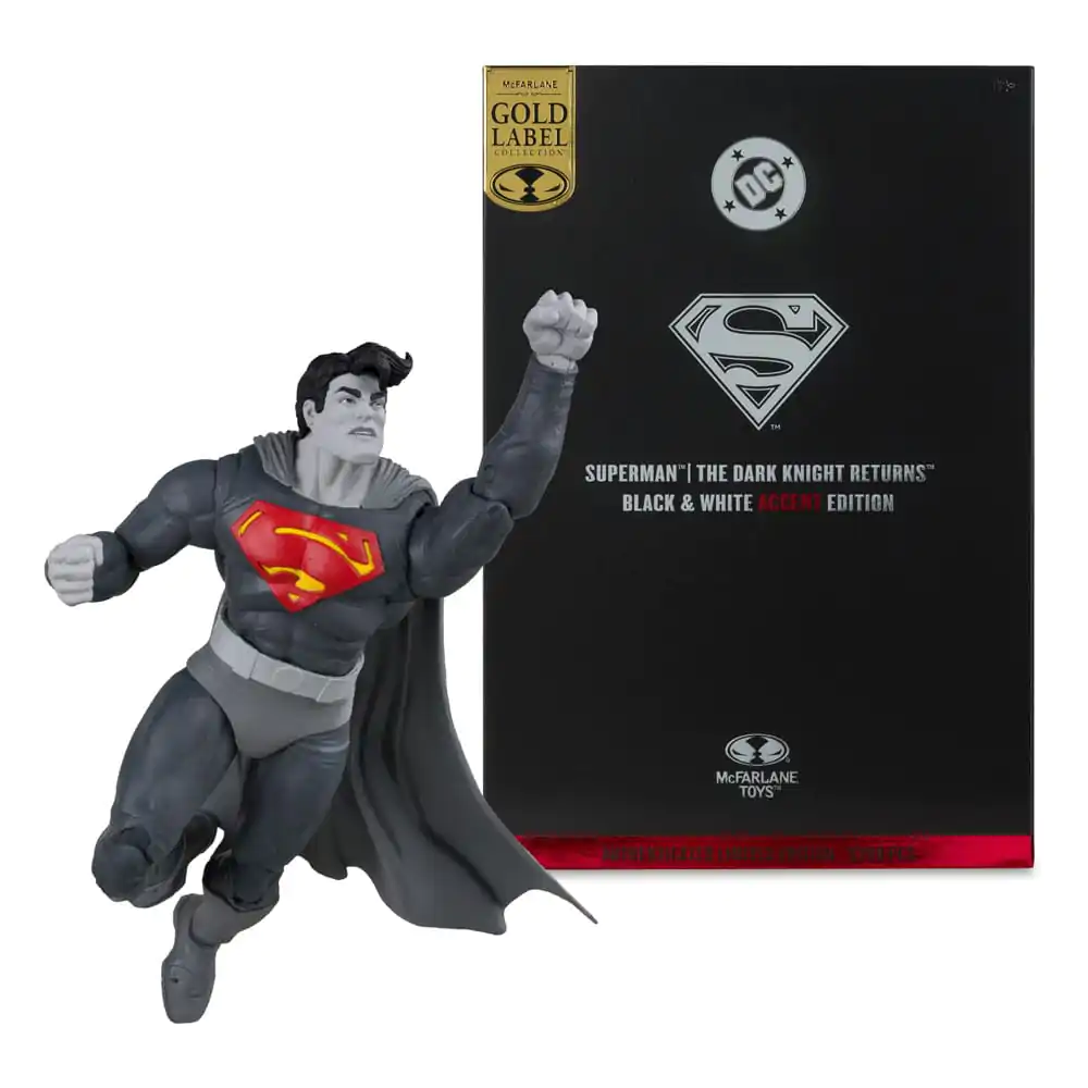 DC Multiverse Figura Supermana (The Dark Knight Returns) (Black & White Accent Edition) (Gold Label) 18 cm fotografija proizvoda