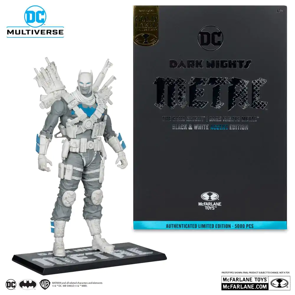 DC Multiverse Akcijska figura The Grim Knight (Dark Nights Metal) (Black & White Accent Edition) (Gold Label) 18 cm fotografija proizvoda