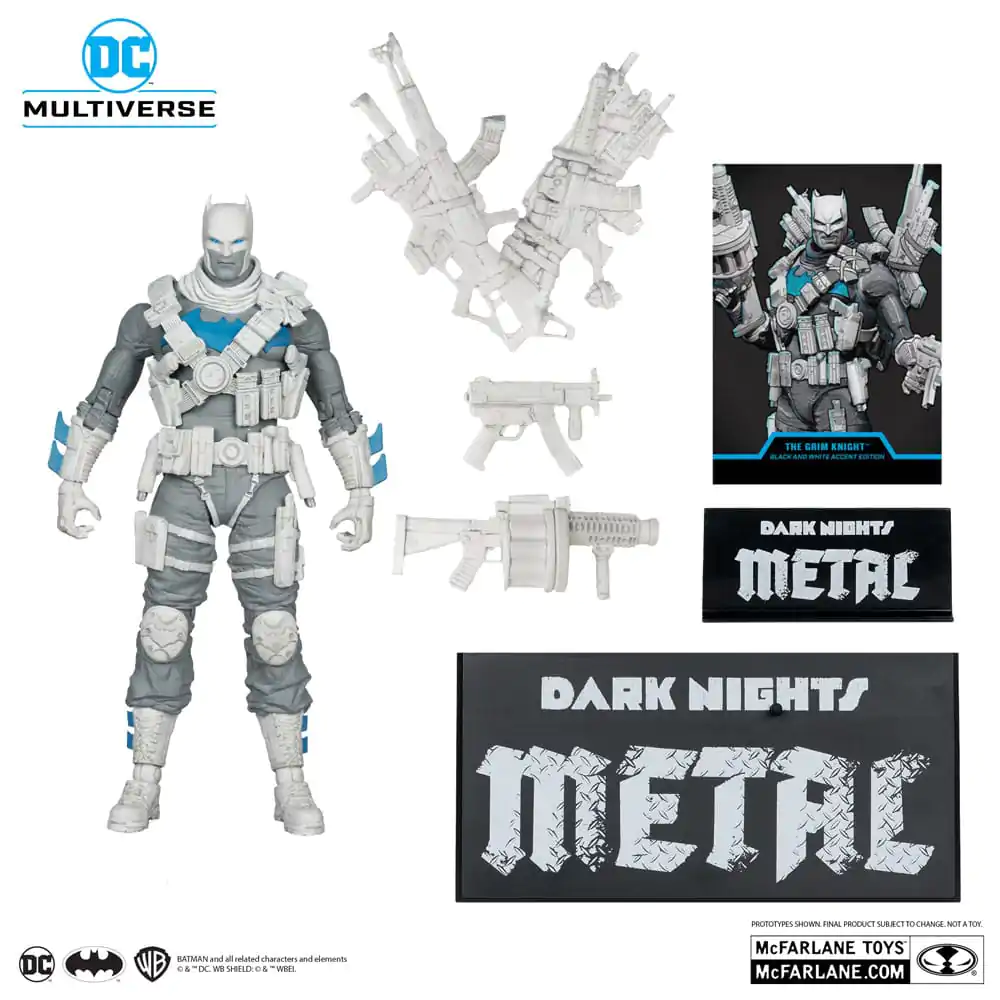 DC Multiverse Akcijska figura The Grim Knight (Dark Nights Metal) (Black & White Accent Edition) (Gold Label) 18 cm fotografija proizvoda