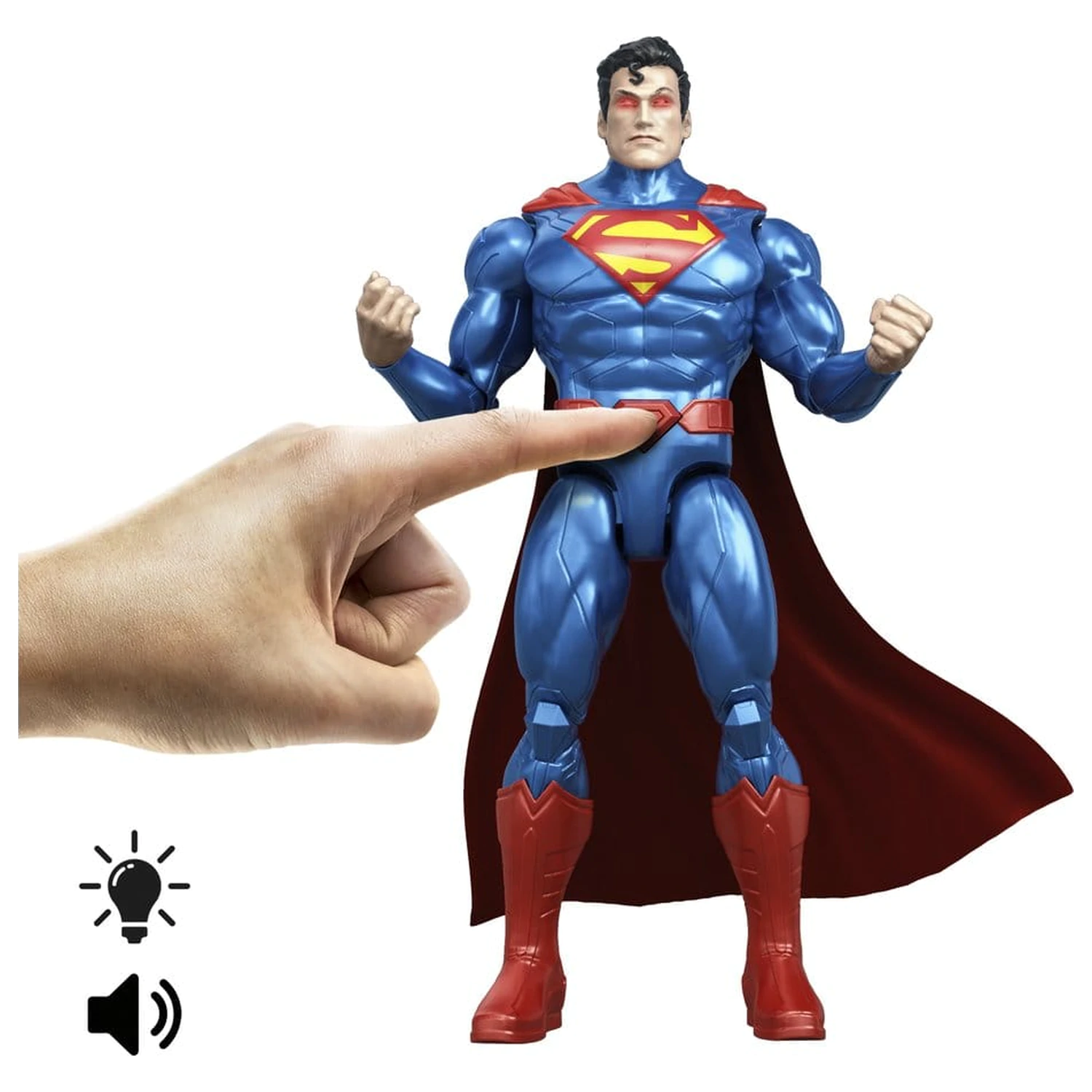 DC Premier Akcijska figura sa zvukom i svjetlom Heat Vision Superman 16 cm fotografija proizvoda