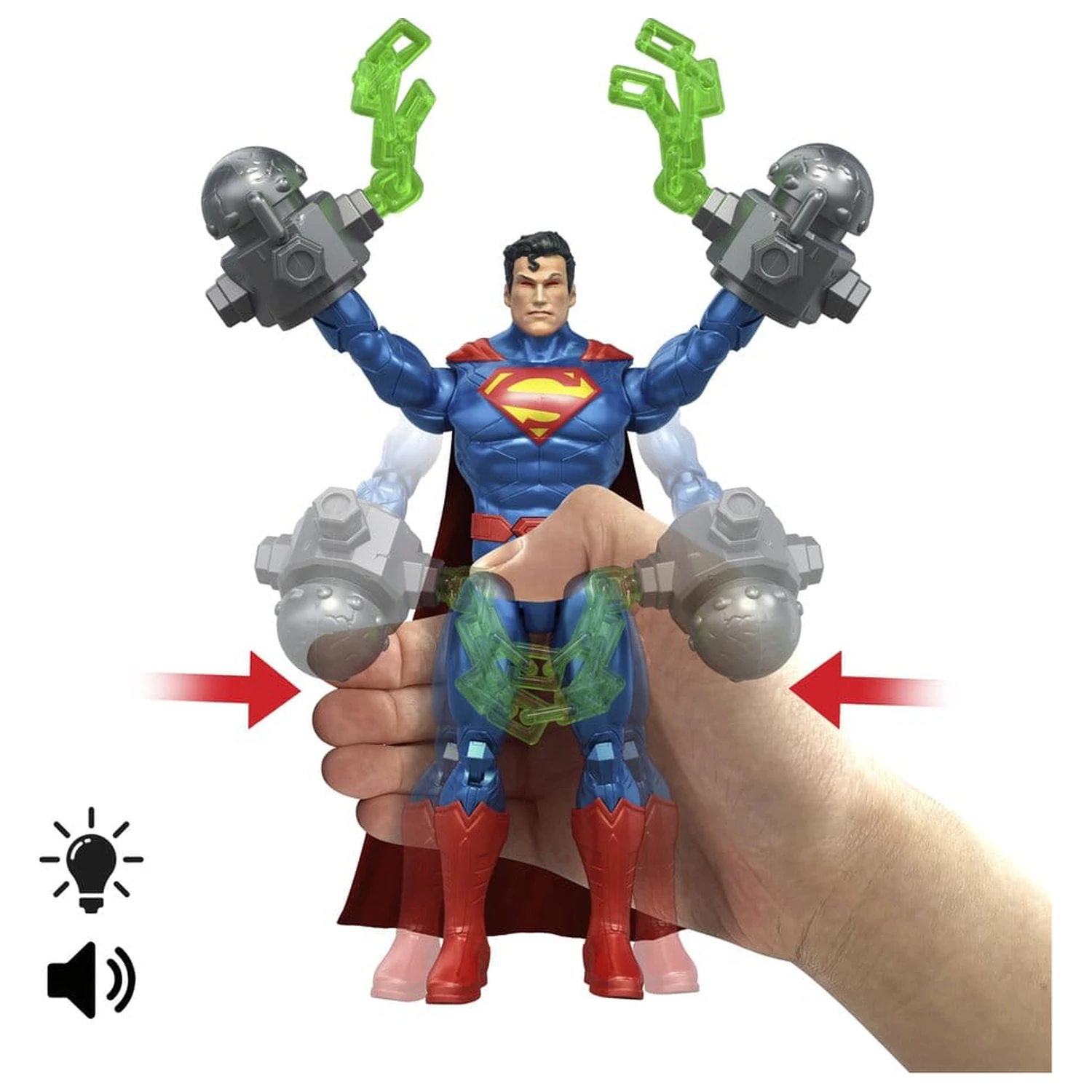 DC Premier Akcijska figura sa zvukom i svjetlom Heat Vision Superman 16 cm fotografija proizvoda