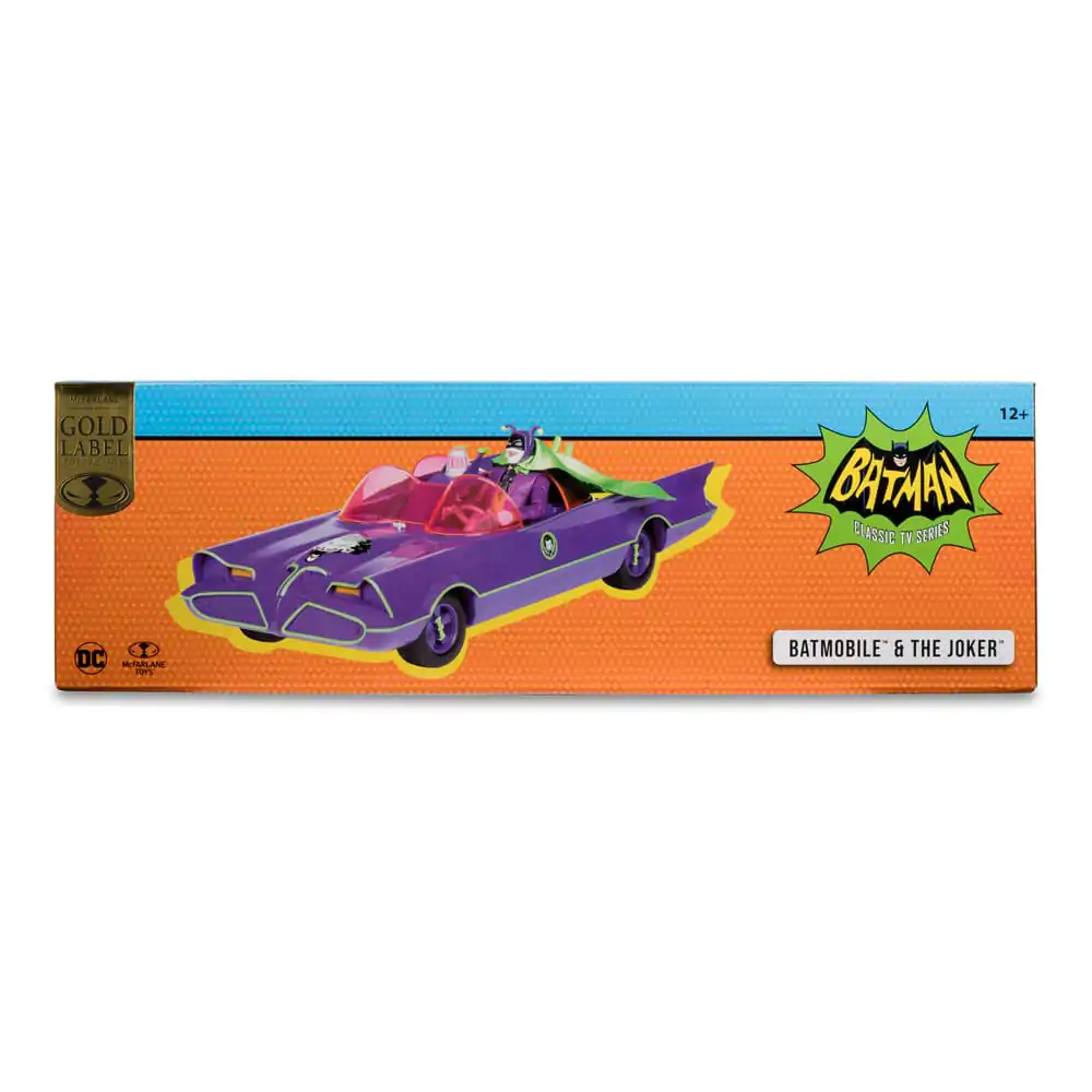 DC Retro akcijska figura Batman 66 Batmobil s Jokerom (Gold Label) 15 cm fotografija proizvoda