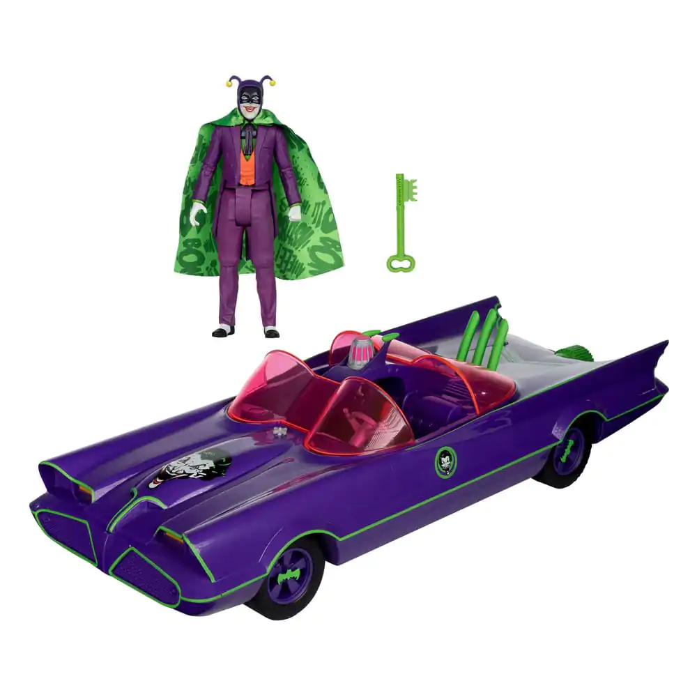 DC Retro akcijska figura Batman 66 Batmobil s Jokerom (Gold Label) 15 cm fotografija proizvoda