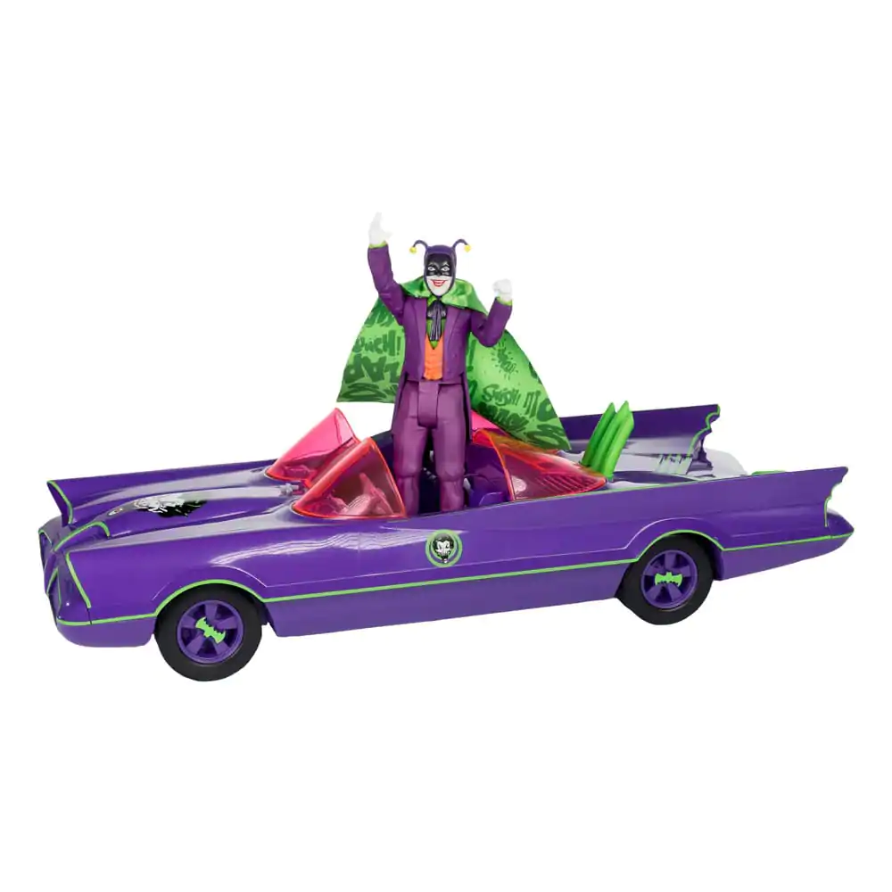 DC Retro akcijska figura Batman 66 Batmobil s Jokerom (Gold Label) 15 cm fotografija proizvoda