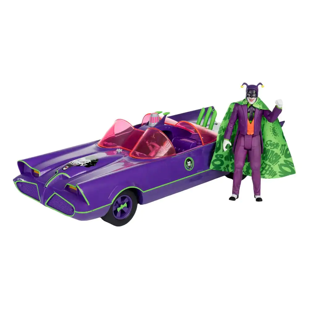 DC Retro akcijska figura Batman 66 Batmobil s Jokerom (Gold Label) 15 cm fotografija proizvoda