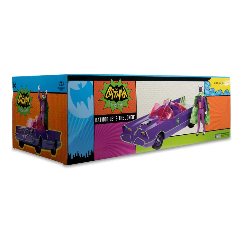 DC Retro akcijska figura Batman 66 Batmobil s Jokerom (Gold Label) 15 cm fotografija proizvoda