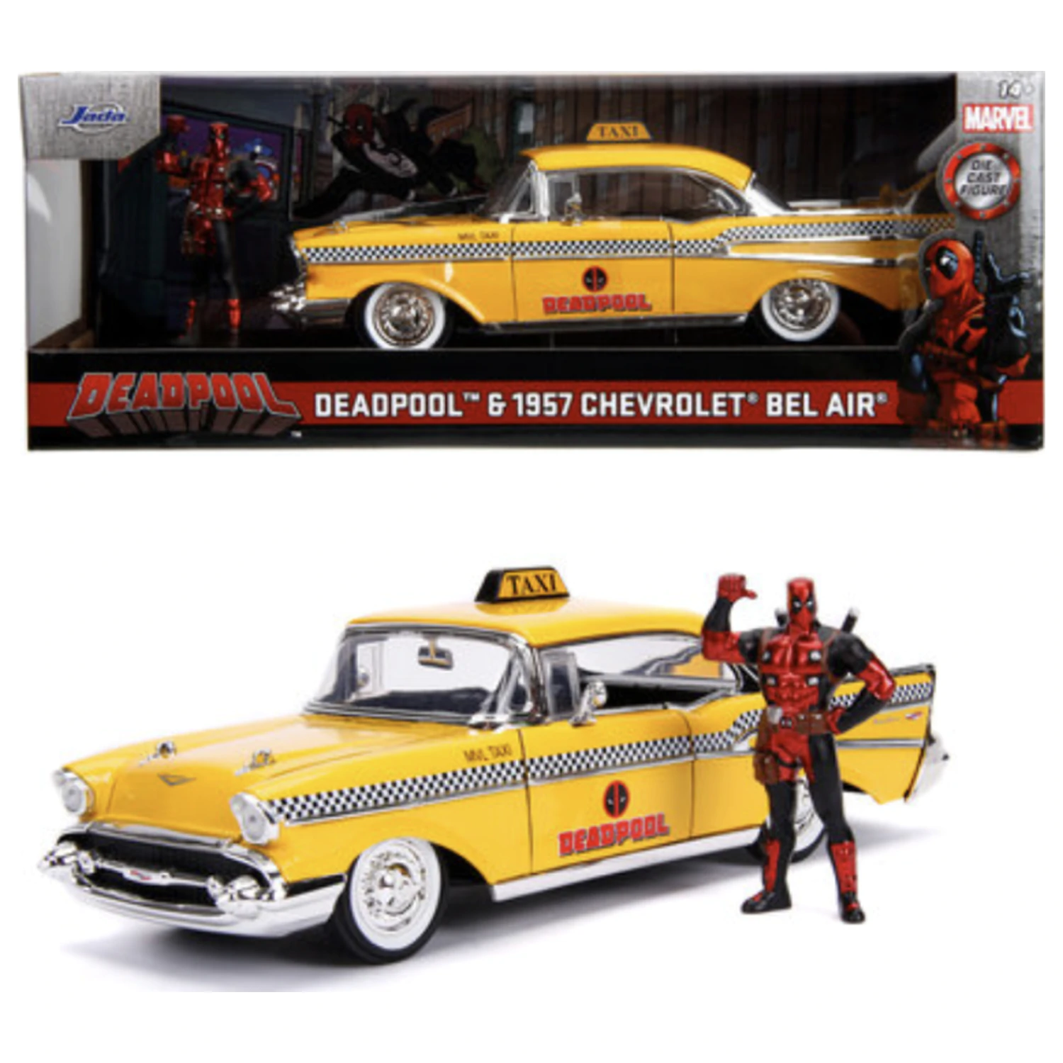 Deadpool 1957 Chevy Bel Air 1 + Deadpool figura 1:24 fotografija proizvoda