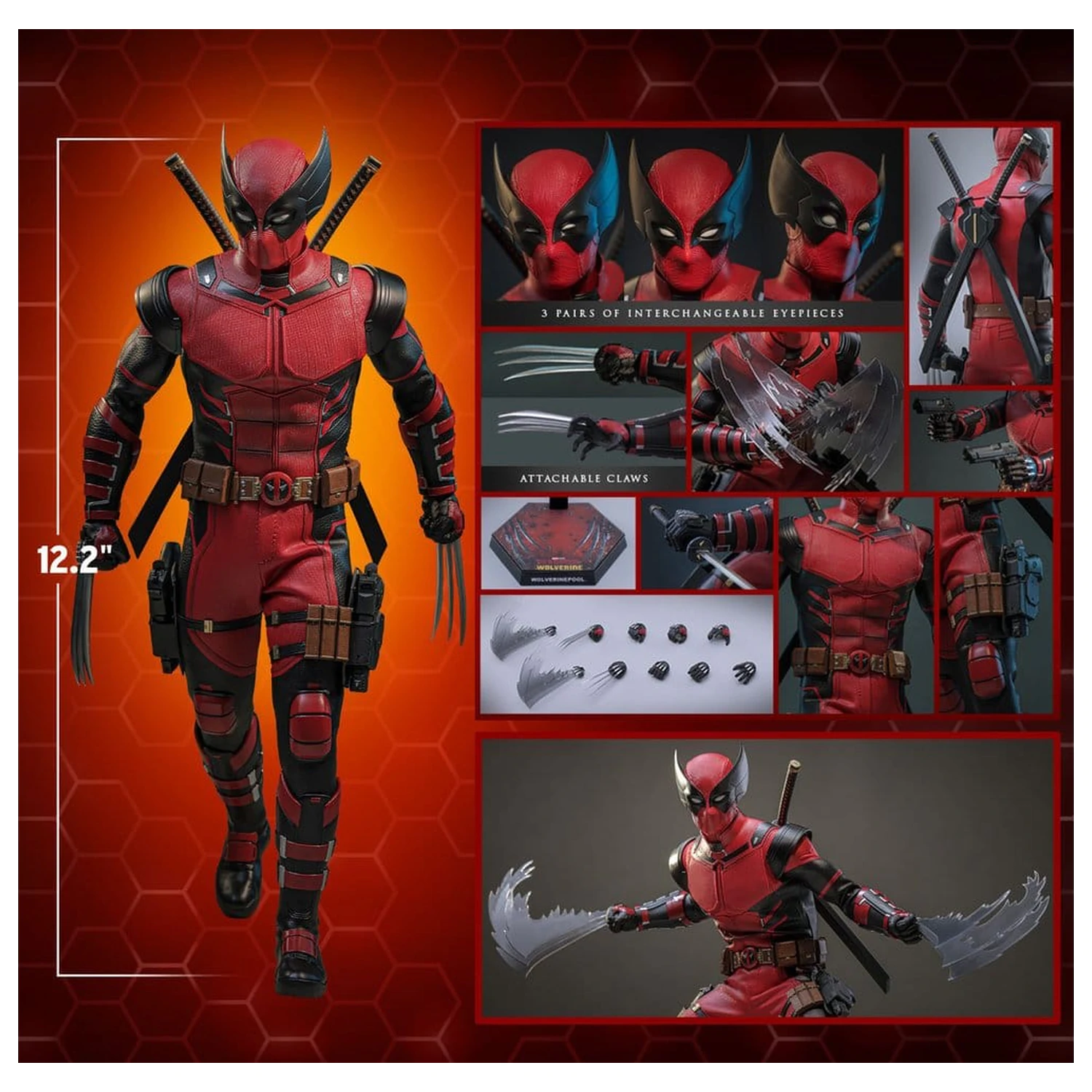 Deadpool & Wolverine Movie Masterpiece akcijska figura 1/6 Wolverinepool 31 cm fotografija proizvoda