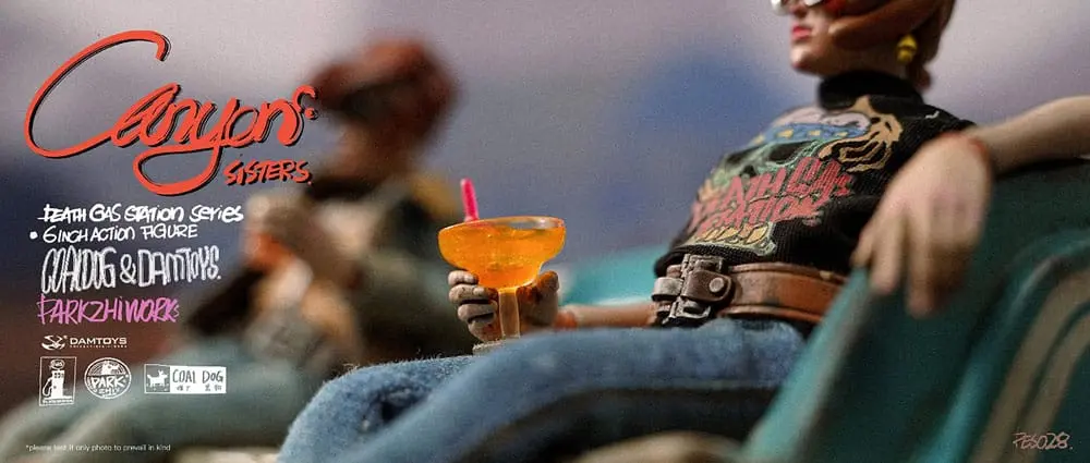 Death Gas Station Series Action Figures Canyon Sisters: Mrs. T & Ms. L 15 cm Figurice fotografija proizvoda