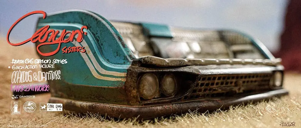 Death Gas Station Series Action Figures Canyon Sisters: Mrs. T & Ms. L 15 cm Figurice fotografija proizvoda