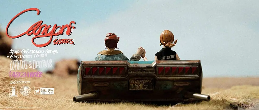 Death Gas Station Series Action Figures Canyon Sisters: Mrs. T & Ms. L 15 cm Figurice fotografija proizvoda