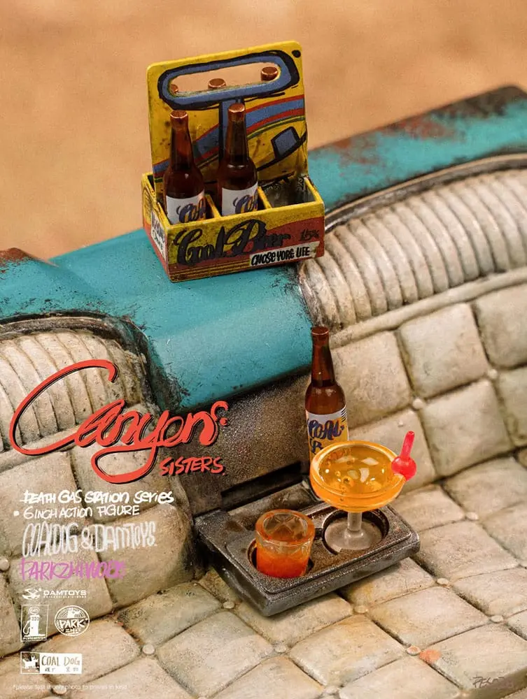 Death Gas Station Series Action Figures Canyon Sisters: Mrs. T & Ms. L 15 cm Figurice fotografija proizvoda