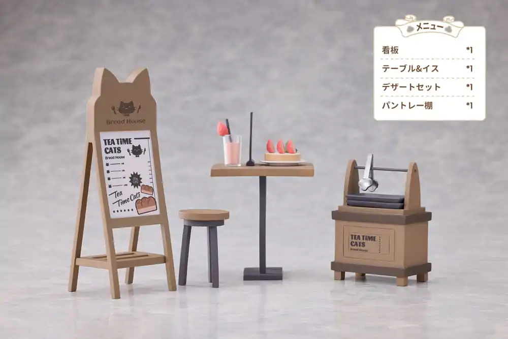 Decorated Life Collection PVC Kipić Tea Time Cats - Cat Town Bakery Staff & Customer Set 12 cm fotografija proizvoda