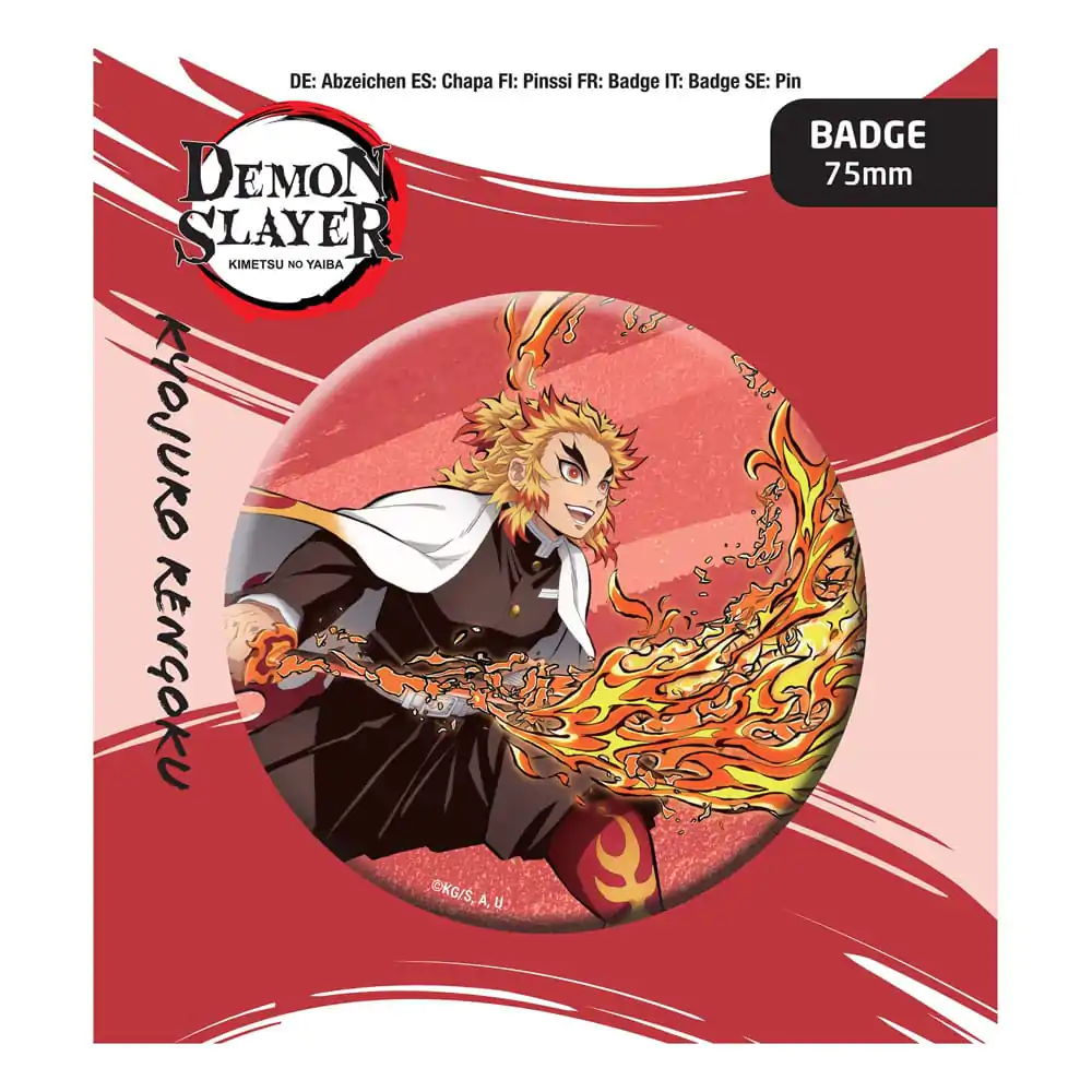 Demon Slayer: Kimetsu no Yaiba Pin Badge Kyojuro Rengoku Bedž fotografija proizvoda