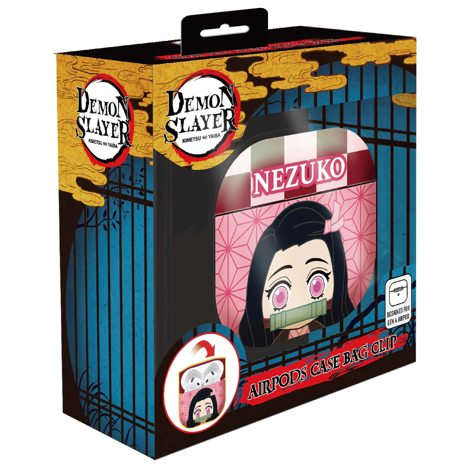 Demon Slayer Nezuko 3D pjenasta torbica za AirPods slušalice s kopčom fotografija proizvoda