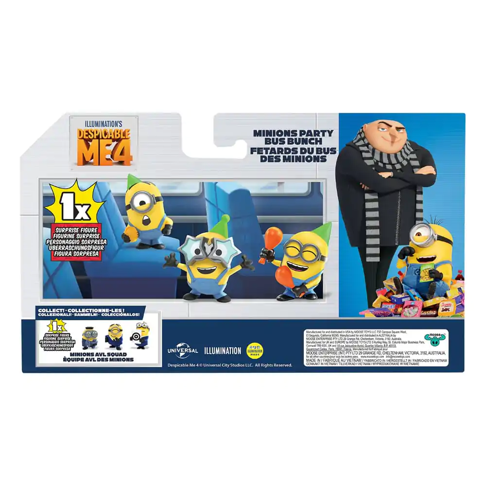 Despicable Me 4 Figure paket od 4 Party Bus 5 cm fotografija proizvoda