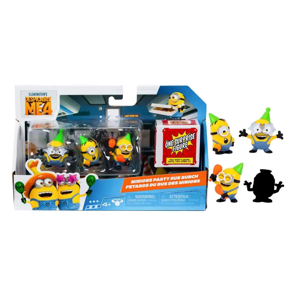 Despicable Me 4 Figure paket od 4 Party Bus 5 cm fotografija proizvoda