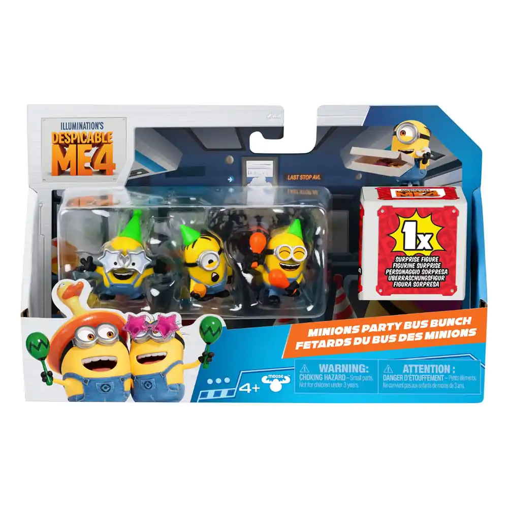 Despicable Me 4 Figure paket od 4 Party Bus 5 cm fotografija proizvoda